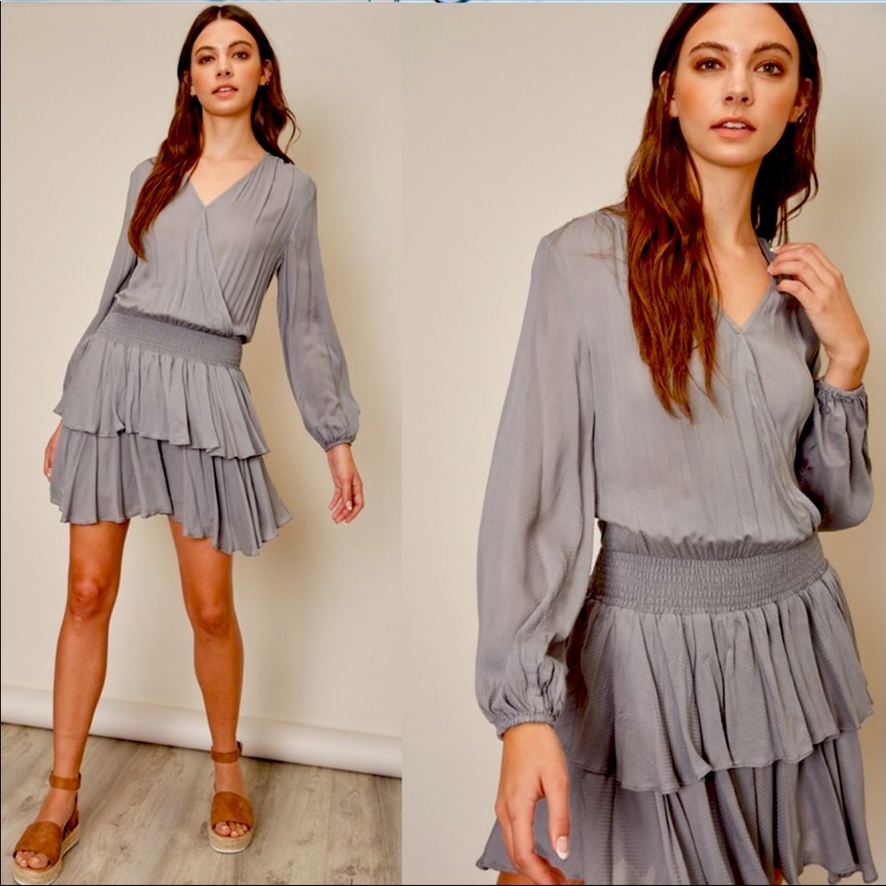 Silver💙Flounce dress w/elastic waist-Gorgeous!💙